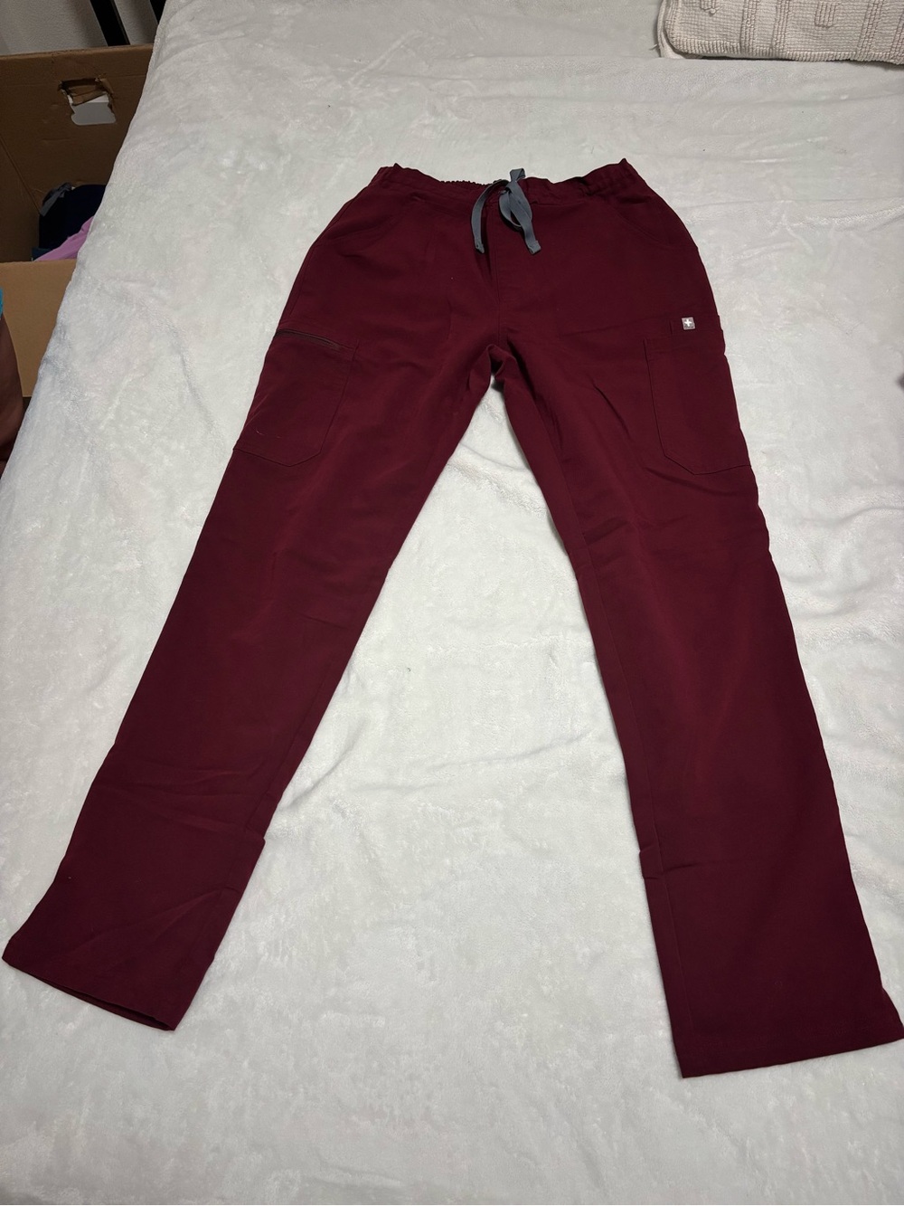 FIGS S Burgundy Yola Scrub Pants